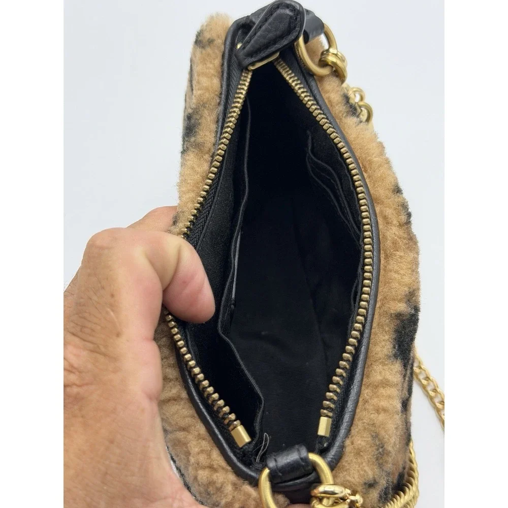 Coach X Jennifer Lopez Signature Shearling Nolita 19 Cheetah Print Rare